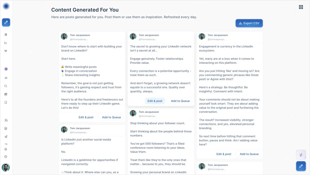 Taplio LinkedIn content and growth platform