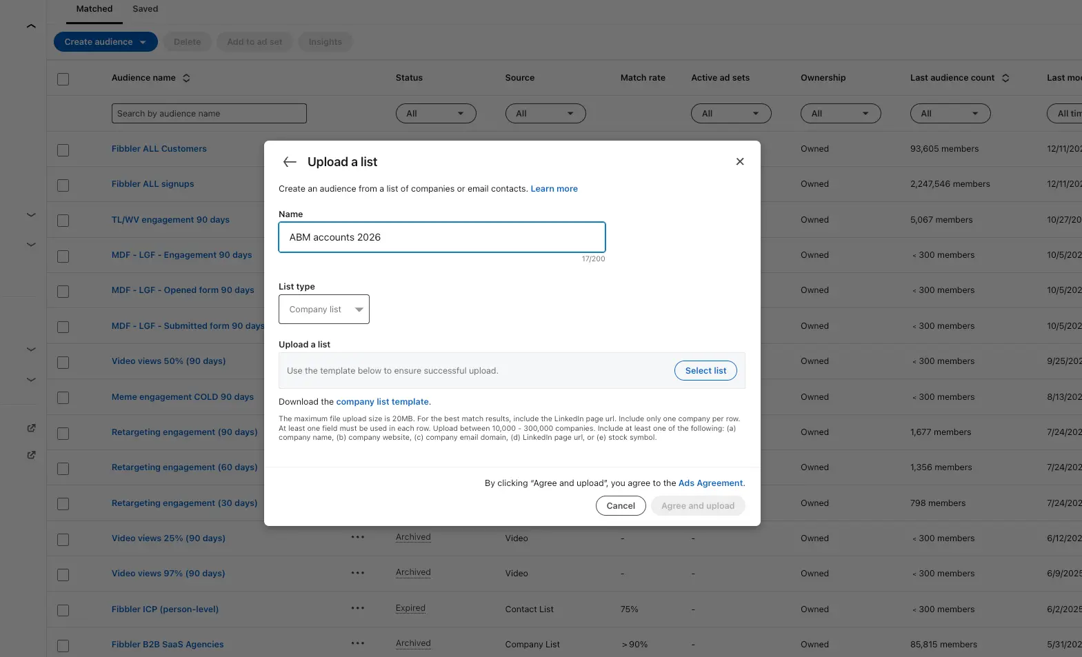 LinkedIn Ads audience targeting for Clay integration