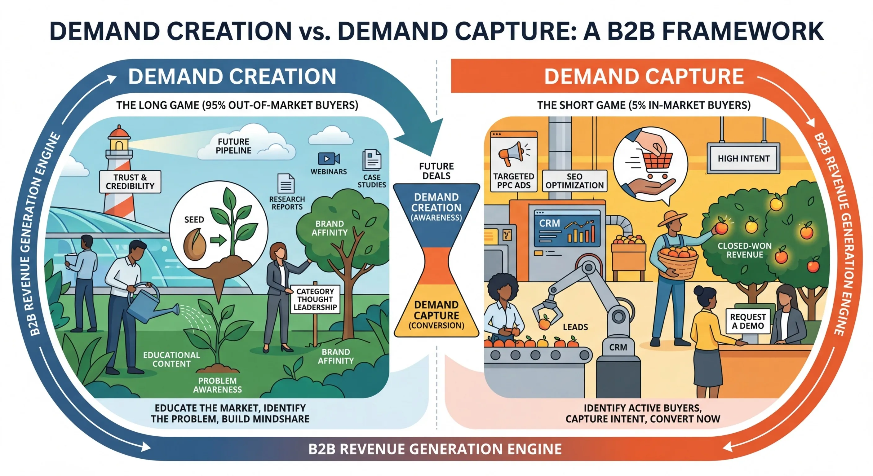 Demand creation vs demand capture B2B framework